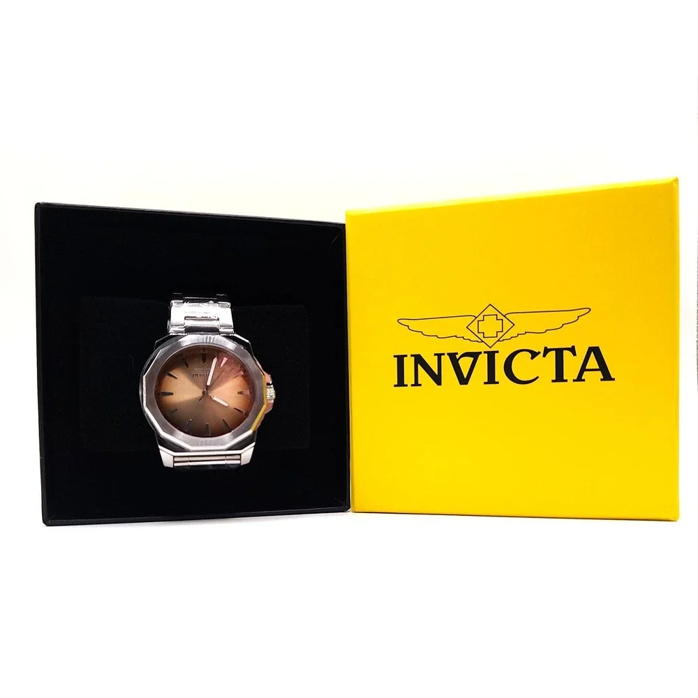 Invicta Speedway Dominus Mens Watch Bronze Gold Dial Steel 42mm New